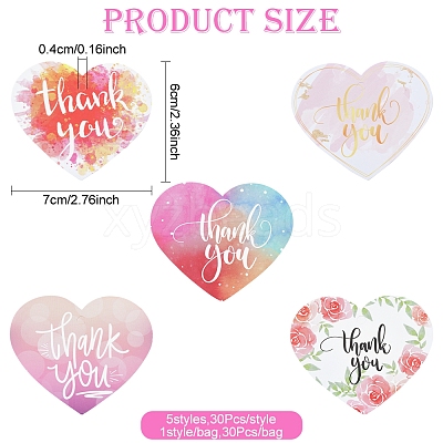 Coated Paper Thank You Greeting Card DIY-FS0007-76A-1