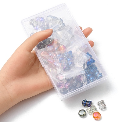 90Pcs 12 Style Electroplate Glass Beads Strands EGLA-YW0001-54-1