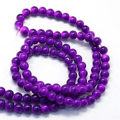 Baking Paint Glass Round Bead Strands DGLA-Q020-6mm-34-1
