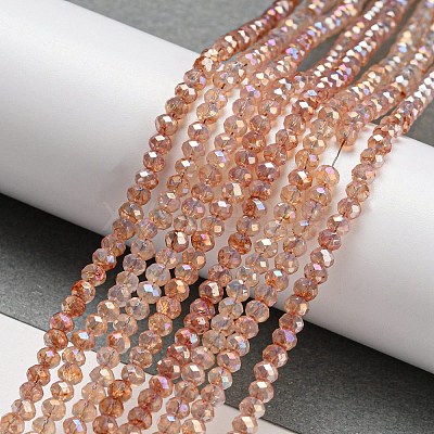 Transparent Baking Paint Glass Beads Strands DGLA-F002-02B-05-1