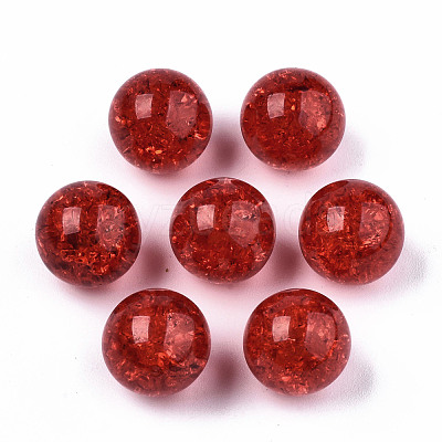 Transparent Crackle Acrylic Round Beads Strands X-CCG-R002-12mm-02-1