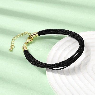 Polyester Metallic Braided Multi-strand Cord Bracelet for Bracelet Making BJEW-H642-02G-14-1