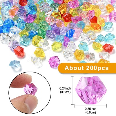 50G Transparency Acrylic Beads TACR-YW0003-08-1