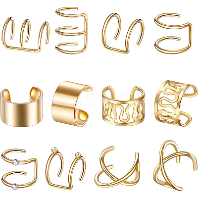 6Pcs 6 Styles Alloy Rhinestone Hair Accessories EJEW-WH20005-003G-1