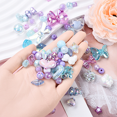 60G 2 Colors Acrylic Beads MACR-YW0003-36A-1