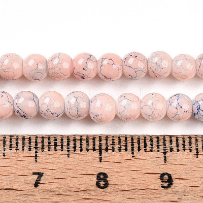 Baking Paint Glass Beads Strands DGLA-N003-4mm-C02-1