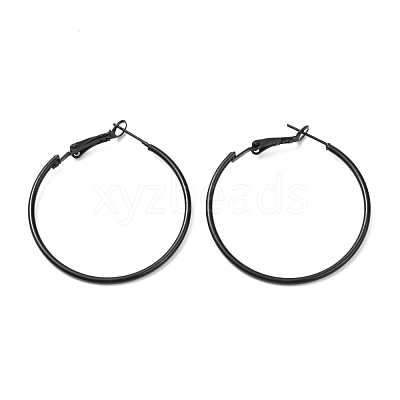 Baking Paint 201 Stainless Steel Hoop Earrings EJEW-P185-C02-01-1