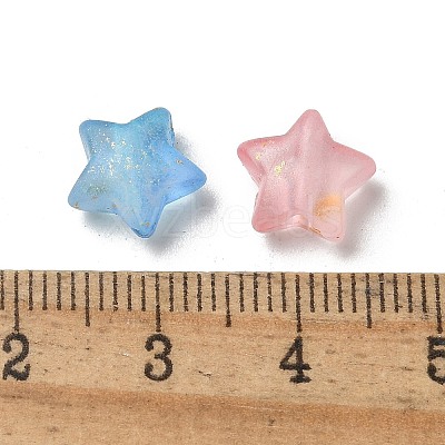Gradient Color Transparent Acrylic Beads X-OACR-M023-04B-1