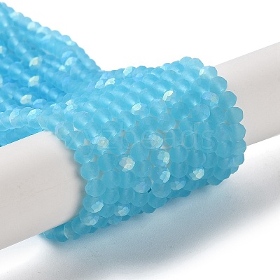 Transparent Glass Beads Strands X1-EGLA-A034-T4mm-MB08-1