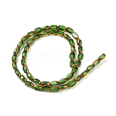 Electroplate Transparent Glass Beads Strands EGLA-Q127-A01-01F-1