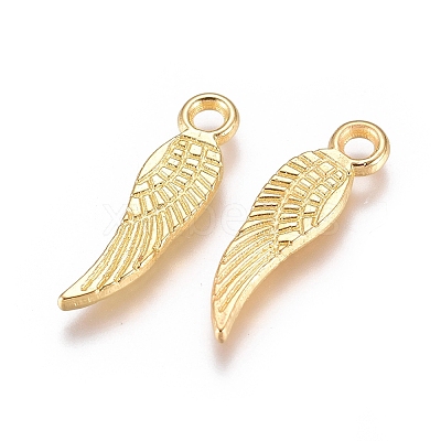 Tibetan Style Alloy Wing Charms TIBEP-3344-G-RS-1