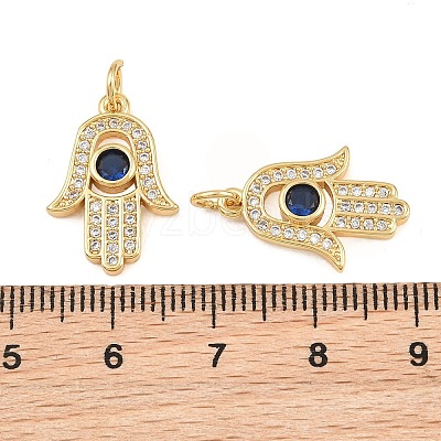 Brass Micro Pave Cubic Zirconia Pendants CU-CBAB719-04G-H-1