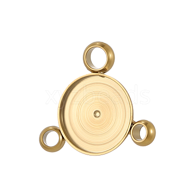 304 Stainless Steel Connector Cabochon Settings STAS-OY009-28G-1