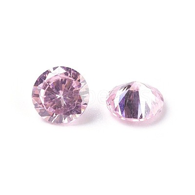 Cubic Zirconia Pointed Back Cabochons ZIRC-WH0001-B12-1