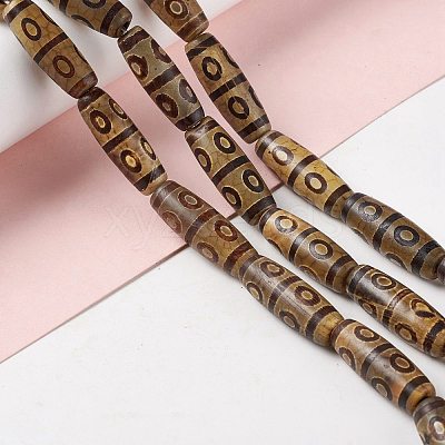 Tibetan Style dZi Beads Strands G-A024-01P-1