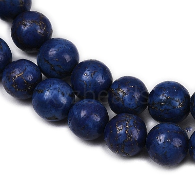 Synthetic Howlite Imitation Lapis Lazuli Beads G-S393-13A-8mm-1