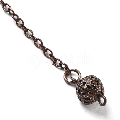 Brass Dowsing Pendulum Big Pointed Cone Pendants KK-H491-02-1