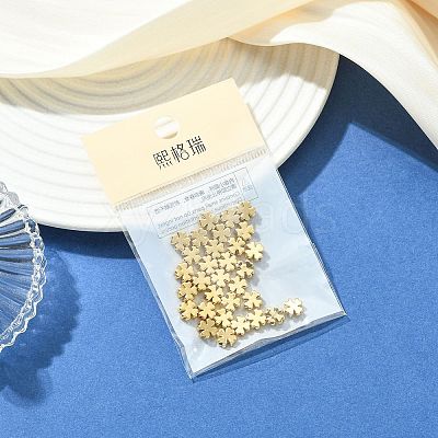 SHEGRACE Brass Clover Beads XGRPCU938-302G-1