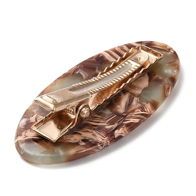 Oval with Word Love Resin Alligator Hair Clips LS-PHAR-D015-01B-1