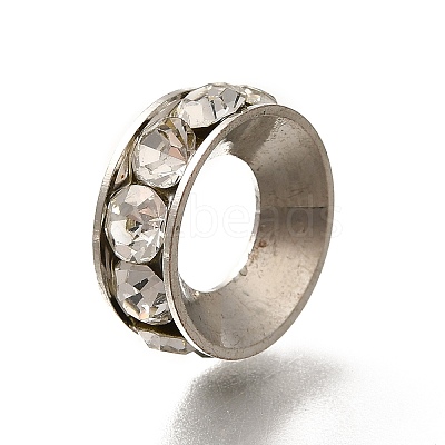 Brass Rhinestone Spacer Beads KK-M313-44D-11-1