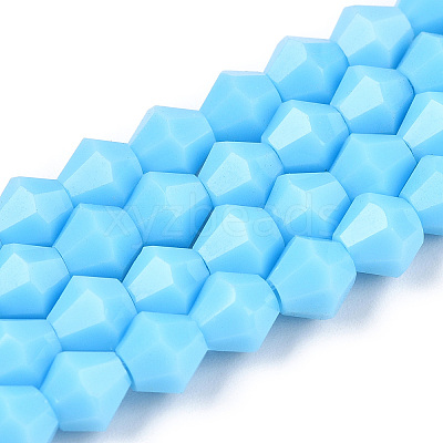 Opaque Solid Color Imitation Jade Glass Beads Strands EGLA-A039-P6mm-D12-1