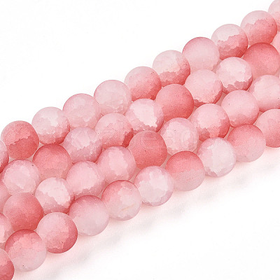 Crackle Glass Beads Strands GLAA-N009-10mm-03-1