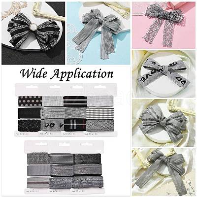 9 Yards 3 Styles Polyester Ribbon SRIB-A014-G10-1