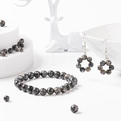 340Pcs 4 Sizes Natural Larvikite Beads G-LS0001-24-1