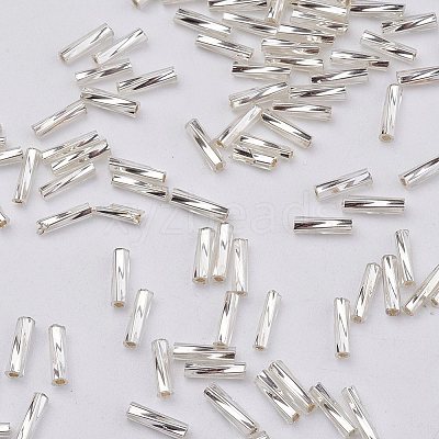 Glass Twisted Bugle Beads SEED-E002-9mm-821#-1
