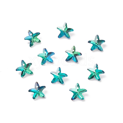 Electroplate Glass Charms GLAA-H101-B-04-1