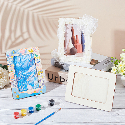 Wood Photo Frame Stands DIY-WH0196-15-1