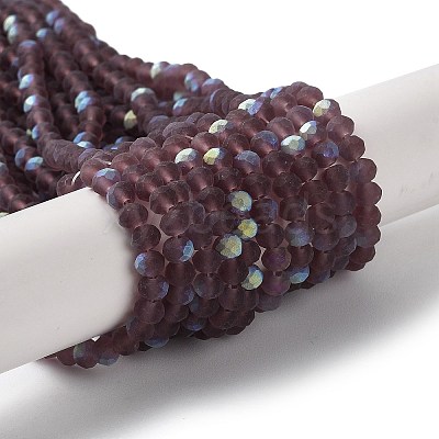 Transparent Glass Beads Strands EGLA-A034-T4mm-MB13-1