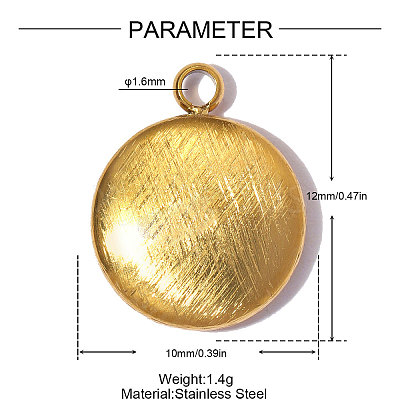 304 Stainless Steel Charms SA-OY001-75G-1