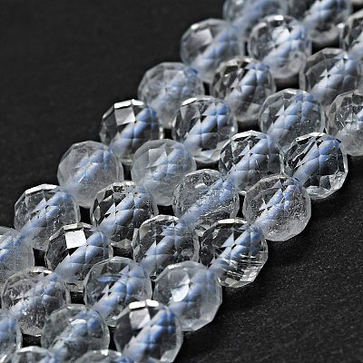 Natural White Topaz Beads Strands G-G927-43-1