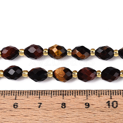Natural Red Tiger Eye Beads Strands G-N342-53-8x6-04-1