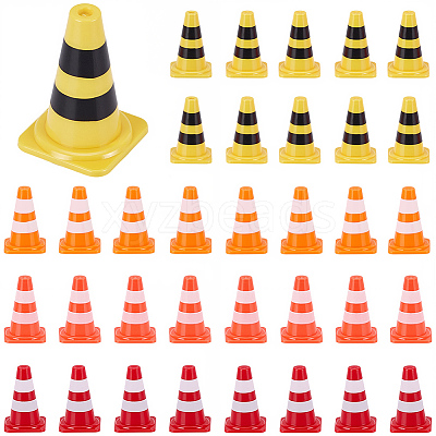 48Pcs 4 Colors ABS Display Roadblock Decorations AJEW-SP0004-70-1