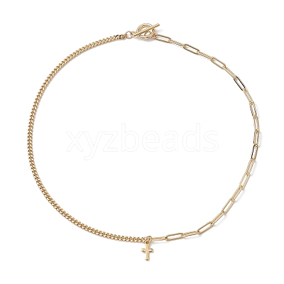 304 Stainless Steel Cross Pendant Necklaces NJEW-JN04617-1