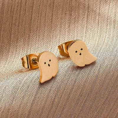 304 Stainless Steel Stud Earrings X-EJEW-P126-22-1