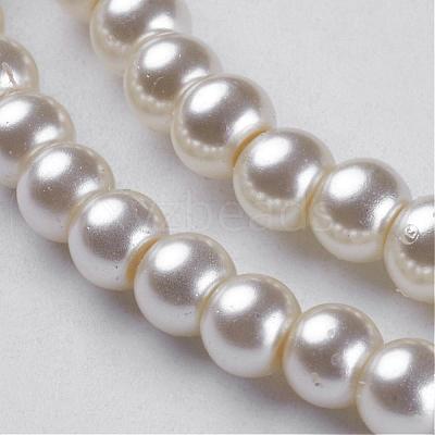 Glass Pearl Beads Strands HY-4D-B02-1