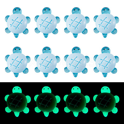 12Pcs Luminous Resin Cabochons RESI-TA0004-55B-1