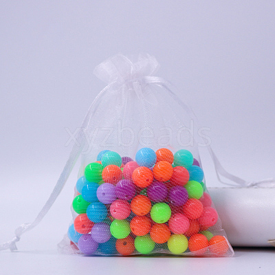 Rectangle Organza Drawstring Bags CON-PW0001-054C-01-1