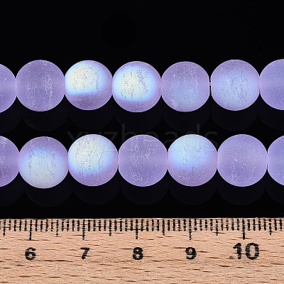 Frosted Transparent Glass Beads Strands LS-GLAA-T032-T10mm-MBB01-1