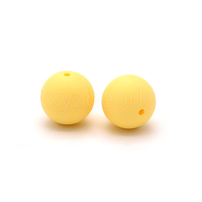 Round Food Grade Eco-Friendly Silicone Beads SI-JX0066A-17-1