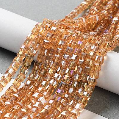 Electroplate Glass Bead Strands X-EGLA-J028-4x4mm-AB18-1