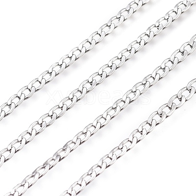 Tarnish Resistant 304 Stainless Steel Cuban Link Chains CHS-M003-13P-A-1