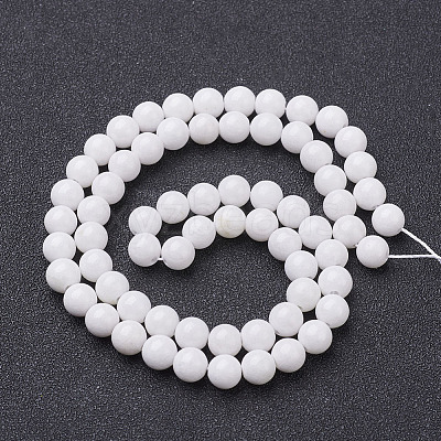 Natural Mashan Jade Round Beads Strands X-G-D263-6mm-XS01-1