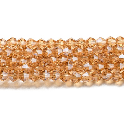 Transparent Electroplate Glass Beads Strands LS-EGLA-A039-T4mm-A18-1