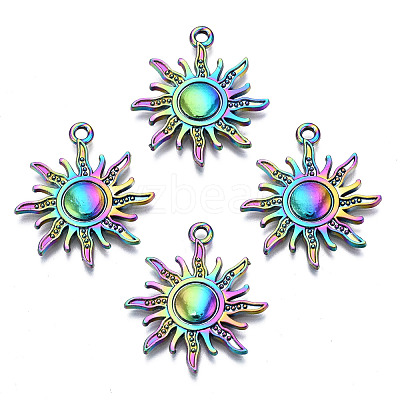 Rainbow Color Alloy Pendants PALLOY-N156-141-NR-1