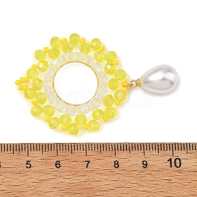 Glass & Brass Pendants PALLOY-MZ01381-1