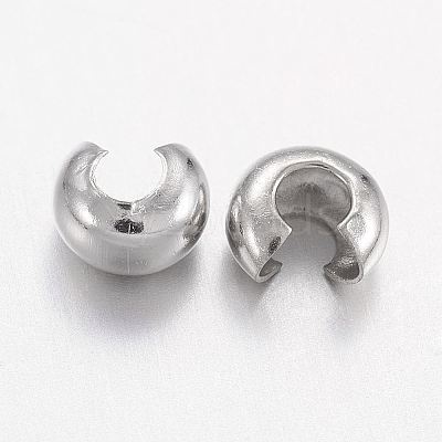 Brass Crimp Beads Covers X-KK-H289-NFN-NF-1